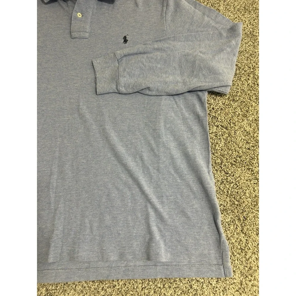 Polo Ralph Lauren Polo Mens XL‎ Long Sleeve Classic Fit Embroidered Pony Blue